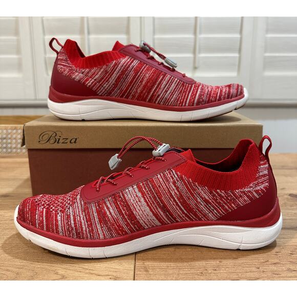 Biza Solar Women's Sneakers Wine Multi Red White Sz 41 EU 10.5 US NIB Felt Upper - Picture 6 of 12